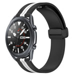 สายรัดนาฬิกาซิลิโคนพับได้พร้อมตัวล็อกแม่เหล็ก 22mm สำหรับ Samsung Galaxy Watch3 45mm, สำหรับ Samsung Galaxy Watch 46mm, สำหรับ Samsung Gear S3 Classic, สำหรับ Samsung Gear S3 Frontier
