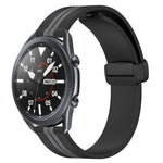 สายรัดนาฬิกาซิลิโคนพับได้พร้อมตัวล็อกแม่เหล็ก 22mm สำหรับ Samsung Galaxy Watch3 45mm, สำหรับ Samsung Galaxy Watch 46mm, สำหรับ Samsung Gear S3 Classic, สำหรับ Samsung Gear S3 Frontier