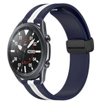 สายรัดนาฬิกาซิลิโคนพับได้พร้อมตัวล็อกแม่เหล็ก 22mm สำหรับ Samsung Galaxy Watch3 45mm, สำหรับ Samsung Galaxy Watch 46mm, สำหรับ Samsung Gear S3 Classic, สำหรับ Samsung Gear S3 Frontier