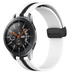 สายรัดนาฬิกาซิลิโคนพับได้พร้อมตัวล็อกแม่เหล็ก 22mm สำหรับ Samsung Galaxy Watch3 45mm, สำหรับ Samsung Galaxy Watch 46mm, สำหรับ Samsung Gear S3 Classic, สำหรับ Samsung Gear S3 Frontier