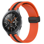 สายรัดนาฬิกาซิลิโคนพับได้พร้อมตัวล็อกแม่เหล็ก 22mm สำหรับ Samsung Galaxy Watch3 45mm, สำหรับ Samsung Galaxy Watch 46mm, สำหรับ Samsung Gear S3 Classic, สำหรับ Samsung Gear S3 Frontier