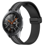 สายรัดนาฬิกาซิลิโคนพับได้พร้อมตัวล็อกแม่เหล็ก 22mm สำหรับ Samsung Galaxy Watch3 45mm, สำหรับ Samsung Galaxy Watch 46mm, สำหรับ Samsung Gear S3 Classic, สำหรับ Samsung Gear S3 Frontier