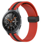 สายรัดนาฬิกาซิลิโคนพับได้พร้อมตัวล็อกแม่เหล็ก 22mm สำหรับ Samsung Galaxy Watch3 45mm, สำหรับ Samsung Galaxy Watch 46mm, สำหรับ Samsung Gear S3 Classic, สำหรับ Samsung Gear S3 Frontier