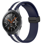 สายรัดนาฬิกาซิลิโคนพับได้พร้อมตัวล็อกแม่เหล็ก 22mm สำหรับ Samsung Galaxy Watch3 45mm, สำหรับ Samsung Galaxy Watch 46mm, สำหรับ Samsung Gear S3 Classic, สำหรับ Samsung Gear S3 Frontier