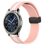 สายรัดนาฬิกาซิลิโคนพับได้พร้อมตัวล็อกแม่เหล็ก 22mm สำหรับ Samsung Galaxy Watch3 45mm, สำหรับ Samsung Galaxy Watch 46mm, สำหรับ Samsung Gear S3 Classic, สำหรับ Samsung Gear S3 Frontier
