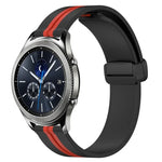 สายรัดนาฬิกาซิลิโคนพับได้พร้อมตัวล็อกแม่เหล็ก 22mm สำหรับ Samsung Galaxy Watch3 45mm, สำหรับ Samsung Galaxy Watch 46mm, สำหรับ Samsung Gear S3 Classic, สำหรับ Samsung Gear S3 Frontier