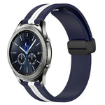 สายรัดนาฬิกาซิลิโคนพับได้พร้อมตัวล็อกแม่เหล็ก 22mm สำหรับ Samsung Galaxy Watch3 45mm, สำหรับ Samsung Galaxy Watch 46mm, สำหรับ Samsung Gear S3 Classic, สำหรับ Samsung Gear S3 Frontier