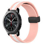 สายรัดนาฬิกาซิลิโคนพับได้พร้อมตัวล็อกแม่เหล็ก 22mm สำหรับ Samsung Galaxy Watch3 45mm, สำหรับ Samsung Galaxy Watch 46mm, สำหรับ Samsung Gear S3 Classic, สำหรับ Samsung Gear S3 Frontier