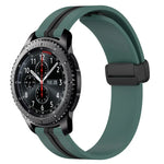 สายรัดนาฬิกาซิลิโคนพับได้พร้อมตัวล็อกแม่เหล็ก 22mm สำหรับ Samsung Galaxy Watch3 45mm, สำหรับ Samsung Galaxy Watch 46mm, สำหรับ Samsung Gear S3 Classic, สำหรับ Samsung Gear S3 Frontier