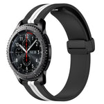 สายรัดนาฬิกาซิลิโคนพับได้พร้อมตัวล็อกแม่เหล็ก 22mm สำหรับ Samsung Galaxy Watch3 45mm, สำหรับ Samsung Galaxy Watch 46mm, สำหรับ Samsung Gear S3 Classic, สำหรับ Samsung Gear S3 Frontier