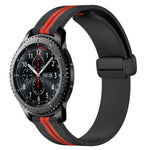 สายรัดนาฬิกาซิลิโคนพับได้พร้อมตัวล็อกแม่เหล็ก 22mm สำหรับ Samsung Galaxy Watch3 45mm, สำหรับ Samsung Galaxy Watch 46mm, สำหรับ Samsung Gear S3 Classic, สำหรับ Samsung Gear S3 Frontier