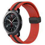 สายรัดนาฬิกาซิลิโคนพับได้พร้อมตัวล็อกแม่เหล็ก 22mm สำหรับ Samsung Galaxy Watch3 45mm, สำหรับ Samsung Galaxy Watch 46mm, สำหรับ Samsung Gear S3 Classic, สำหรับ Samsung Gear S3 Frontier