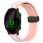20mm Folding Magnetic Clasp Silicone Watch Band, For Garmin Vivomove Sport, For Garmin Venu 2 Plus, For Garmin Approach S40, For Garmin Forerunner 158