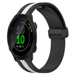 20mm Folding Magnetic Clasp Silicone Watch Band, For Garmin Vivomove Sport, For Garmin Venu 2 Plus, For Garmin Approach S40, For Garmin Forerunner 158