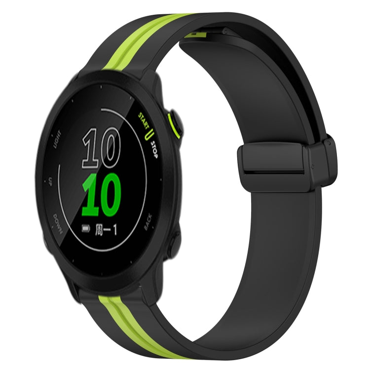 20mm Folding Magnetic Clasp Silicone Watch Band, For Garmin Vivomove Sport, For Garmin Venu 2 Plus, For Garmin Approach S40, For Garmin Forerunner 158