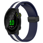 20mm Folding Magnetic Clasp Silicone Watch Band, For Garmin Vivomove Sport, For Garmin Venu 2 Plus, For Garmin Approach S40, For Garmin Forerunner 158