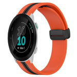20mm Folding Magnetic Clasp Silicone Watch Band, For Garmin Forerunner 55, For Garmin Venu, For Garmin Venu SQ, For Garminmove Luxe