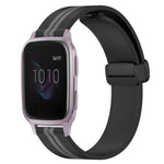 20mm Folding Magnetic Clasp Silicone Watch Band, For Garmin Forerunner 55, For Garmin Venu, For Garmin Venu SQ, For Garminmove Luxe