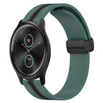 20mm Folding Magnetic Clasp Silicone Watch Band, For Garmin Garminmove Style, For Garmin Forerunner 645 Music, For Garmin Forerunner Sq2, For Garmin Forerunner Sq2 Music