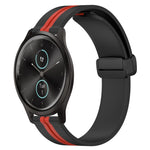 20mm Folding Magnetic Clasp Silicone Watch Band, For Garmin Garminmove Style, For Garmin Forerunner 645 Music, For Garmin Forerunner Sq2, For Garmin Forerunner Sq2 Music