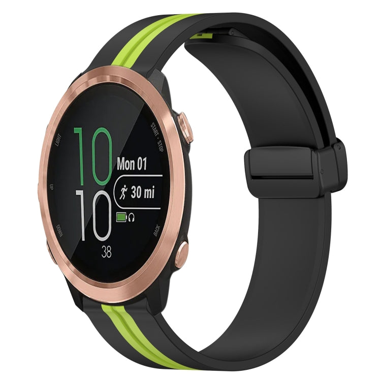 20mm Folding Magnetic Clasp Silicone Watch Band, For Garmin Garminmove Style, For Garmin Forerunner 645 Music, For Garmin Forerunner Sq2, For Garmin Forerunner Sq2 Music