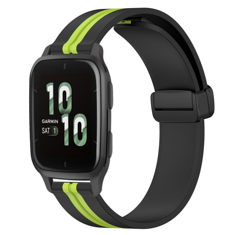 20mm Folding Magnetic Clasp Silicone Watch Band, For Garmin Garminmove Style, For Garmin Forerunner 645 Music, For Garmin Forerunner Sq2, For Garmin Forerunner Sq2 Music