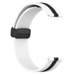 สายรัดนาฬิกาซิลิโคนพับได้พร้อมตัวล็อกแม่เหล็ก 20mm สำหรับ Samsung Galaxy Watch Active 2 40mm, สำหรับ Samsung Galaxy Watch Active 2 44mm, สำหรับ Samsung Galaxy Watch 42mm