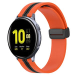 สายรัดนาฬิกาซิลิโคนพับได้พร้อมตัวล็อกแม่เหล็ก 20mm สำหรับ Samsung Galaxy Watch Active 2 40mm, สำหรับ Samsung Galaxy Watch Active 2 44mm, สำหรับ Samsung Galaxy Watch 42mm