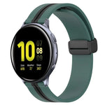 สายรัดนาฬิกาซิลิโคนพับได้พร้อมตัวล็อกแม่เหล็ก 20mm สำหรับ Samsung Galaxy Watch Active 2 40mm, สำหรับ Samsung Galaxy Watch Active 2 44mm, สำหรับ Samsung Galaxy Watch 42mm