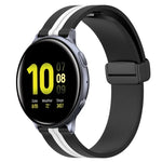 สายรัดนาฬิกาซิลิโคนพับได้พร้อมตัวล็อกแม่เหล็ก 20mm สำหรับ Samsung Galaxy Watch Active 2 40mm, สำหรับ Samsung Galaxy Watch Active 2 44mm, สำหรับ Samsung Galaxy Watch 42mm