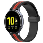 สายรัดนาฬิกาซิลิโคนพับได้พร้อมตัวล็อกแม่เหล็ก 20mm สำหรับ Samsung Galaxy Watch Active 2 40mm, สำหรับ Samsung Galaxy Watch Active 2 44mm, สำหรับ Samsung Galaxy Watch 42mm