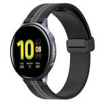 สายรัดนาฬิกาซิลิโคนพับได้พร้อมตัวล็อกแม่เหล็ก 20mm สำหรับ Samsung Galaxy Watch Active 2 40mm, สำหรับ Samsung Galaxy Watch Active 2 44mm, สำหรับ Samsung Galaxy Watch 42mm