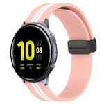 สายรัดนาฬิกาซิลิโคนพับได้พร้อมตัวล็อกแม่เหล็ก 20mm สำหรับ Samsung Galaxy Watch Active 2 40mm, สำหรับ Samsung Galaxy Watch Active 2 44mm, สำหรับ Samsung Galaxy Watch 42mm