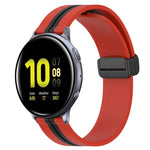 สายรัดนาฬิกาซิลิโคนพับได้พร้อมตัวล็อกแม่เหล็ก 20mm สำหรับ Samsung Galaxy Watch Active 2 40mm, สำหรับ Samsung Galaxy Watch Active 2 44mm, สำหรับ Samsung Galaxy Watch 42mm