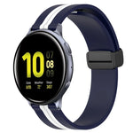 สายรัดนาฬิกาซิลิโคนพับได้พร้อมตัวล็อกแม่เหล็ก 20mm สำหรับ Samsung Galaxy Watch Active 2 40mm, สำหรับ Samsung Galaxy Watch Active 2 44mm, สำหรับ Samsung Galaxy Watch 42mm