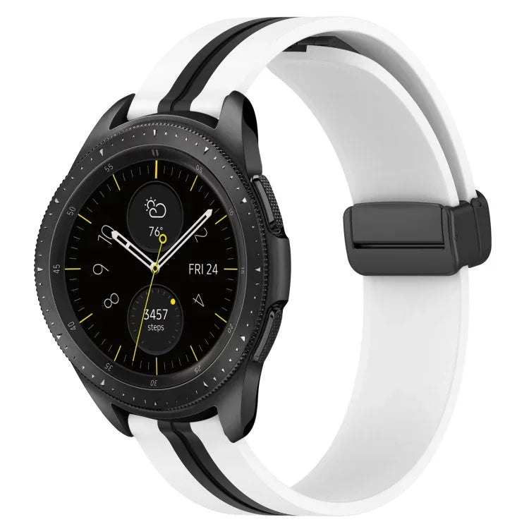 สายรัดนาฬิกาซิลิโคนพับได้พร้อมตัวล็อกแม่เหล็ก 20mm สำหรับ Samsung Galaxy Watch Active 2 40mm, สำหรับ Samsung Galaxy Watch Active 2 44mm, สำหรับ Samsung Galaxy Watch 42mm