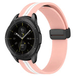 สายรัดนาฬิกาซิลิโคนพับได้พร้อมตัวล็อกแม่เหล็ก 20mm สำหรับ Samsung Galaxy Watch Active 2 40mm, สำหรับ Samsung Galaxy Watch Active 2 44mm, สำหรับ Samsung Galaxy Watch 42mm