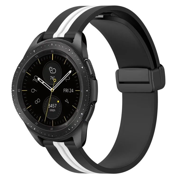 สายรัดนาฬิกาซิลิโคนพับได้พร้อมตัวล็อกแม่เหล็ก 20mm สำหรับ Samsung Galaxy Watch Active 2 40mm, สำหรับ Samsung Galaxy Watch Active 2 44mm, สำหรับ Samsung Galaxy Watch 42mm