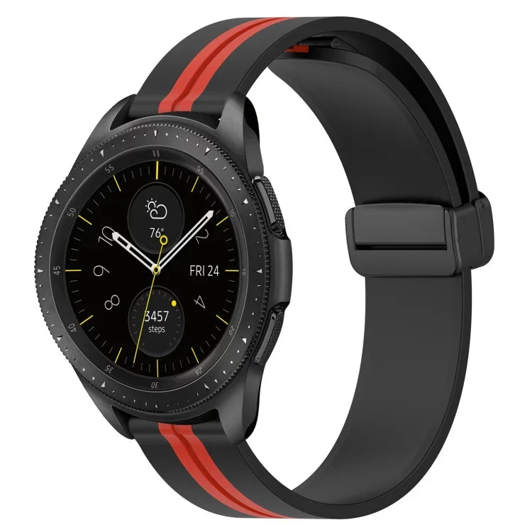 สายรัดนาฬิกาซิลิโคนพับได้พร้อมตัวล็อกแม่เหล็ก 20mm สำหรับ Samsung Galaxy Watch Active 2 40mm, สำหรับ Samsung Galaxy Watch Active 2 44mm, สำหรับ Samsung Galaxy Watch 42mm