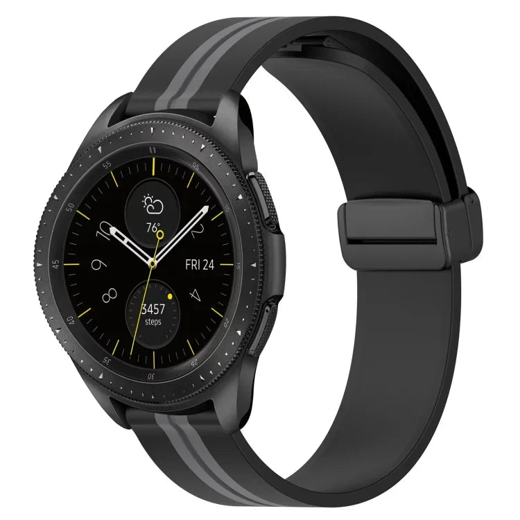 สายรัดนาฬิกาซิลิโคนพับได้พร้อมตัวล็อกแม่เหล็ก 20mm สำหรับ Samsung Galaxy Watch Active 2 40mm, สำหรับ Samsung Galaxy Watch Active 2 44mm, สำหรับ Samsung Galaxy Watch 42mm