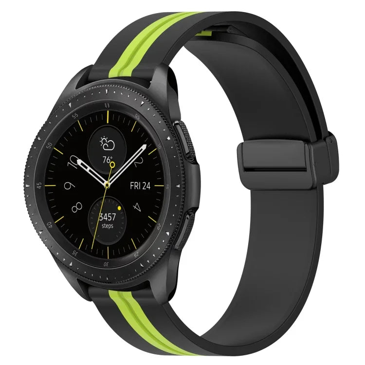 สายรัดนาฬิกาซิลิโคนพับได้พร้อมตัวล็อกแม่เหล็ก 20mm สำหรับ Samsung Galaxy Watch Active 2 40mm, สำหรับ Samsung Galaxy Watch Active 2 44mm, สำหรับ Samsung Galaxy Watch 42mm