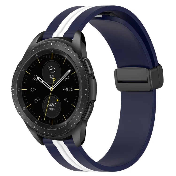สายรัดนาฬิกาซิลิโคนพับได้พร้อมตัวล็อกแม่เหล็ก 20mm สำหรับ Samsung Galaxy Watch Active 2 40mm, สำหรับ Samsung Galaxy Watch Active 2 44mm, สำหรับ Samsung Galaxy Watch 42mm