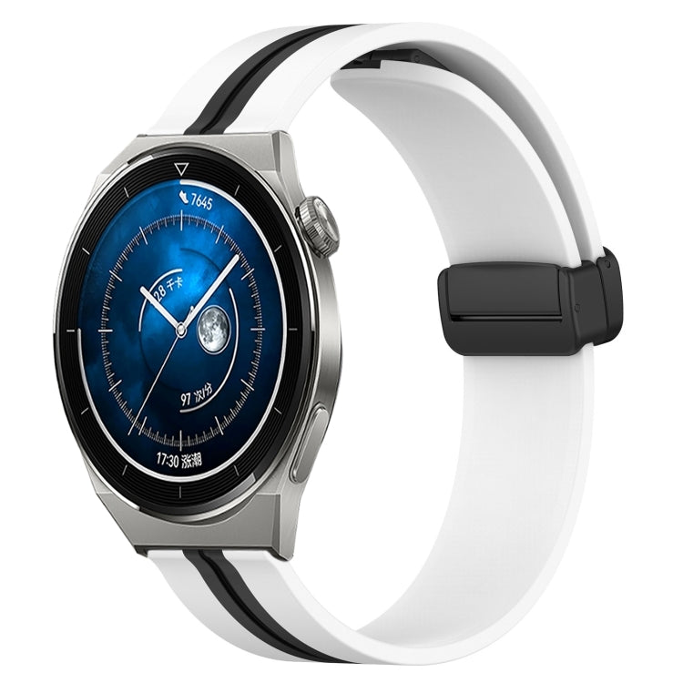 20mm Folding Magnetic Clasp Silicone Watch Band, For Huawei Watch GT3 Pro 43mm, For Huawei Watch GT3 42mm, For Huawei Watch GT2 42mm, For Huawei Watch 2