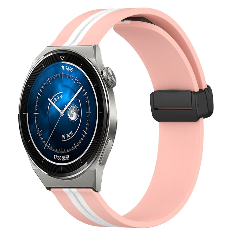 20mm Folding Magnetic Clasp Silicone Watch Band, For Huawei Watch GT3 Pro 43mm, For Huawei Watch GT3 42mm, For Huawei Watch GT2 42mm, For Huawei Watch 2