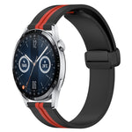 20mm Folding Magnetic Clasp Silicone Watch Band, For Huawei Watch GT3 Pro 43mm, For Huawei Watch GT3 42mm, For Huawei Watch GT2 42mm, For Huawei Watch 2
