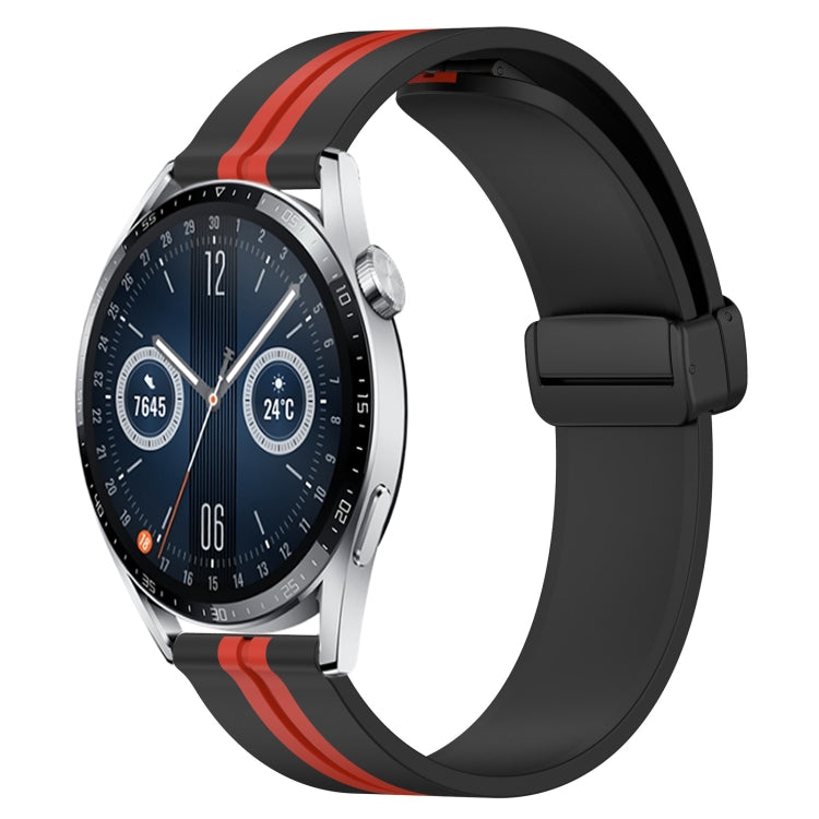 20mm Folding Magnetic Clasp Silicone Watch Band, For Huawei Watch GT3 Pro 43mm, For Huawei Watch GT3 42mm, For Huawei Watch GT2 42mm, For Huawei Watch 2