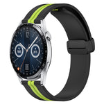 20mm Folding Magnetic Clasp Silicone Watch Band, For Huawei Watch GT3 Pro 43mm, For Huawei Watch GT3 42mm, For Huawei Watch GT2 42mm, For Huawei Watch 2