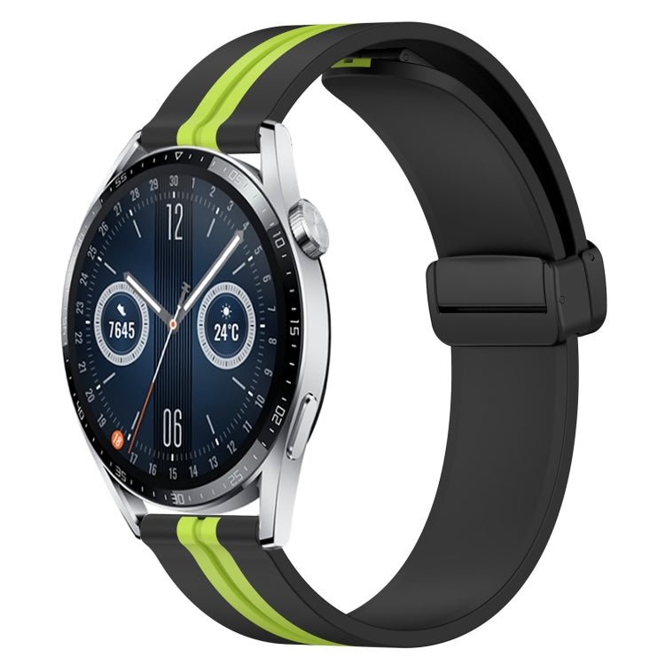 20mm Folding Magnetic Clasp Silicone Watch Band, For Huawei Watch GT3 Pro 43mm, For Huawei Watch GT3 42mm, For Huawei Watch GT2 42mm, For Huawei Watch 2