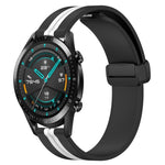 20mm Folding Magnetic Clasp Silicone Watch Band, For Huawei Watch GT3 Pro 43mm, For Huawei Watch GT3 42mm, For Huawei Watch GT2 42mm, For Huawei Watch 2