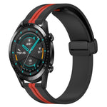 20mm Folding Magnetic Clasp Silicone Watch Band, For Huawei Watch GT3 Pro 43mm, For Huawei Watch GT3 42mm, For Huawei Watch GT2 42mm, For Huawei Watch 2